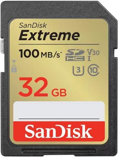 SanDisk  Extreme SDHC/SDXC UHS-I Memory Card (Up to 180MB/s) - 32GB - Black - Brand New