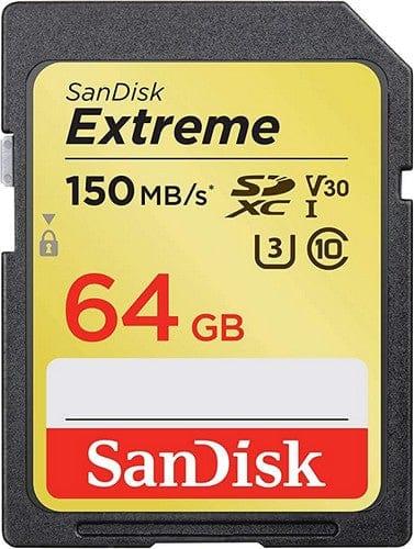 SanDisk  Extreme SDHC/SDXC UHS-I Memory Card (150MB/s) - 64GB - Black - Brand New