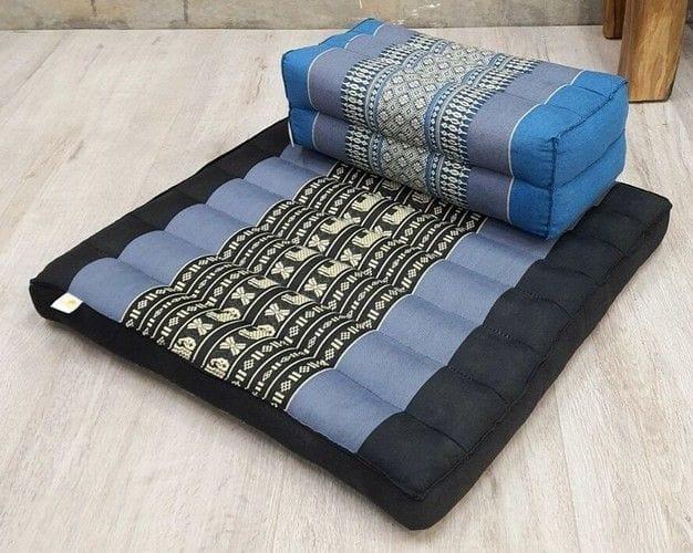 Mango Trees Meditation Cushion + Seating Block Set TTP-StBluEle-YB-Blue in Blue Elephant in Brand New condition