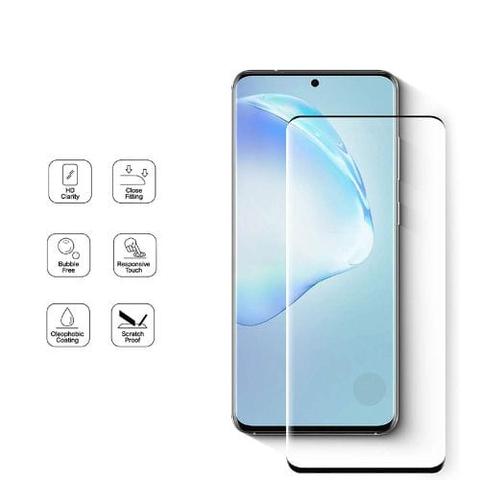 Nuglas  3D Full Cover Curved Edge Screen Protector for Galaxy S20 Ultra / S20 Ultra 5G - Clear - Brand New