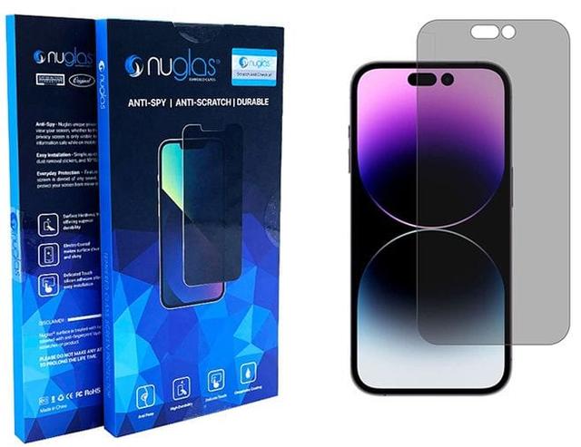 Nuglas  2.5D Privacy Anti-Spy Glass Screen Protector for iPhone 14 Pro Max in Clear in Brand New condition