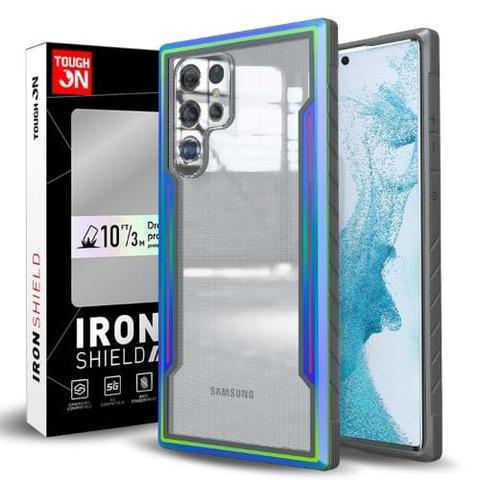 Tough On  Iron Shield Phone Case for Galaxy S22 Ultra 5G - Iridescent - Brand New
