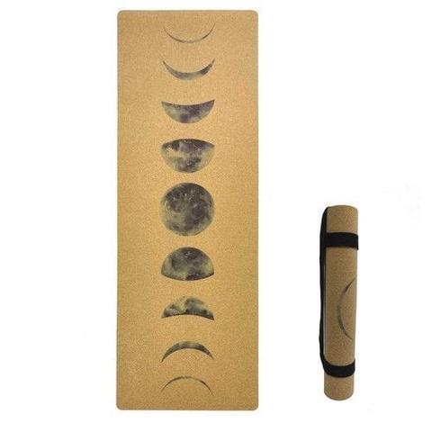 Zenvibes  Premium Cork Yoga Mat with Rubber Back (4.5mm) - Moon Phase - Brand New
