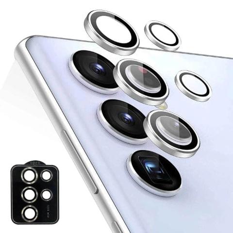 Tough On  Rear Camera Lens Protector for Galaxy S22 Ultra (5G) - Silver - Brand New