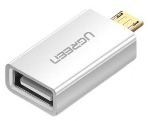 Ugreen  Micro USB-B to USB-A 2.0 OTG Adapter - White - Brand New