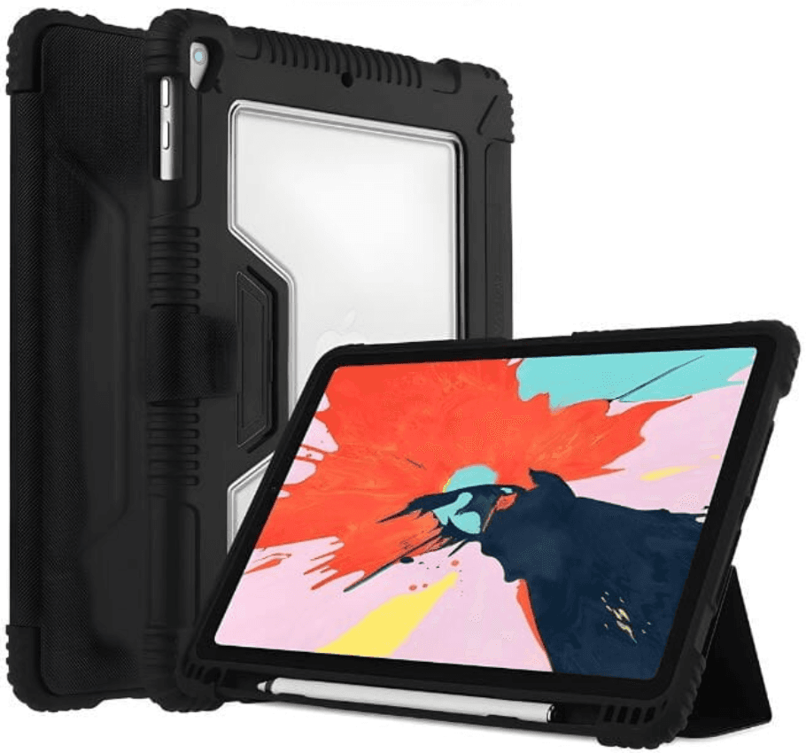 iShield Armor Clear Flip Tablet Case with Pencil Holder for iPad 10.9 inch | iPad 10th / 11 inch (A16)
