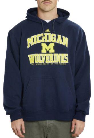 Adidas NCAA University of Michigan Wolverines Hooded Sweatshirt XL