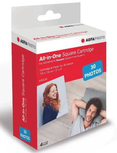 Agfaphoto ASQC30 All-in-One Cartridge for AGFA Realipix Square P Printer and Square S Camera