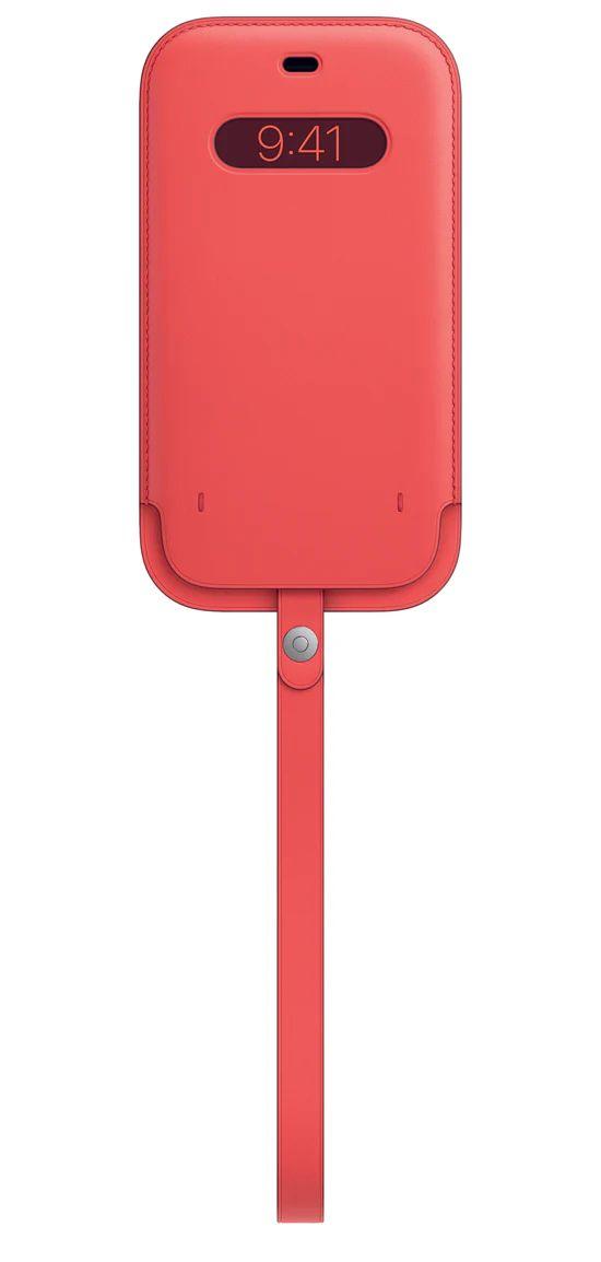 Apple Leather Sleeve Phone Case with MagSafe for iPhone 12 Pro Max - Pink Citrus - Brand New