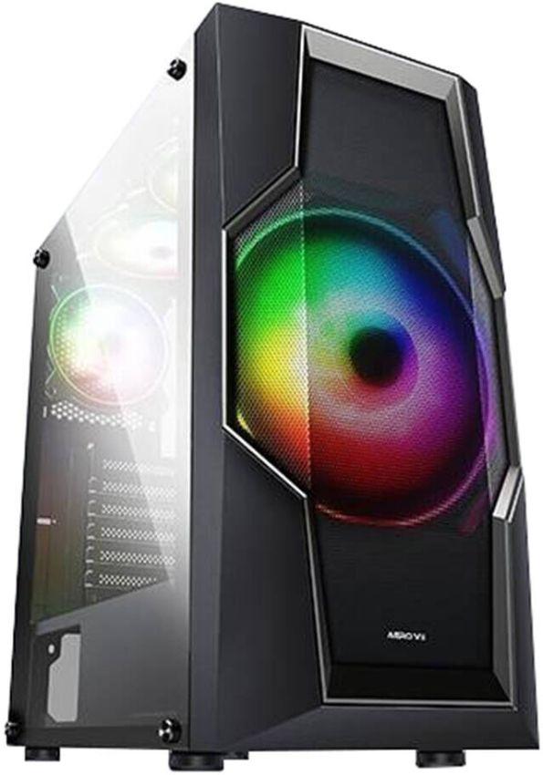 Armaggeddon  Aero VII Tempered Glass Side Panel ATX Gaming PC Case - Black - Brand New