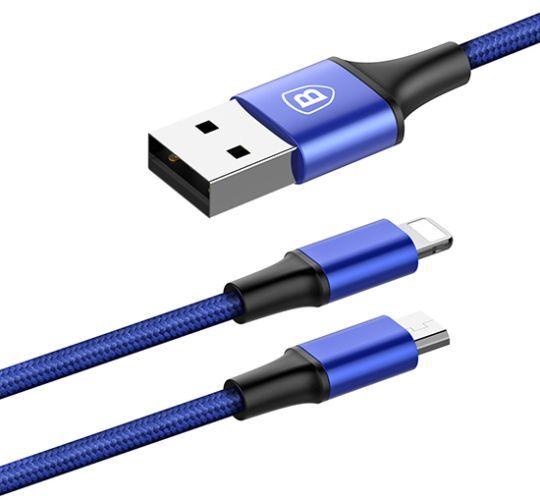 Baseus Phone Cable Rapid Series 2 in 1 Cable Micro and Lightning 3A (1.2M)