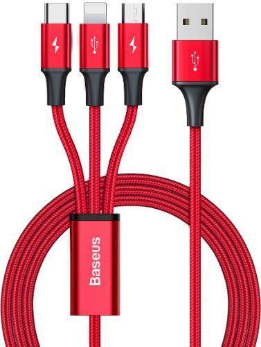 Baseus Phone Cable Rapid Series 3 in 1 Micro Lightning Type-C 3A (1.2M)
