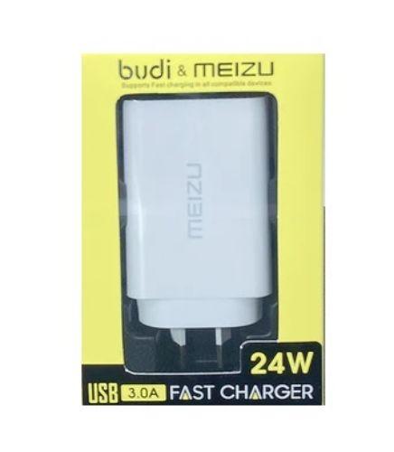 Budi  Lightning Cable for iPhone and iPad + 24W Fast Charger AU Plug - White - Brand New