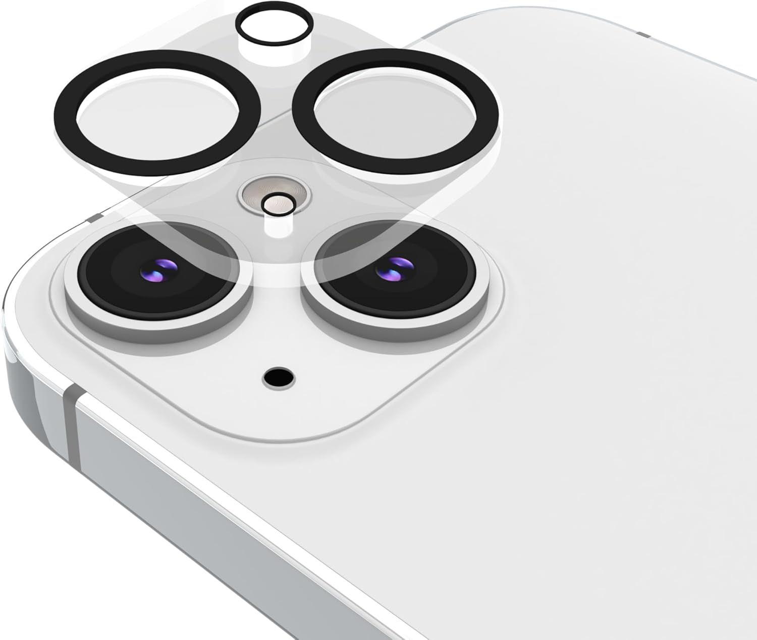 Case-Mate  Tempered Glass Camera Lens Protector for iPhone 14 & iPhone 14+ - Black - Brand New