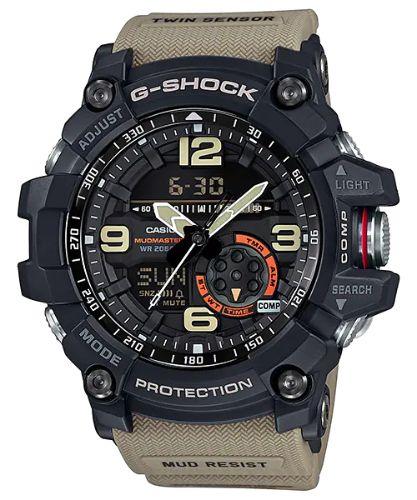 Casio  G-Shock GG-1000-1A5 Mudmaster Master of G Twin Sensor Watch - Beige - Excellent