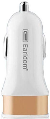 EarlDom ES-138 Power Drive Fast Charging 2.1A Dual USB Car Charger - White - Brand New