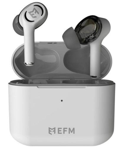 EFM  TWS Atlanta Earbuds With Dual Drivers and Wireless Charging - White - Brand New
