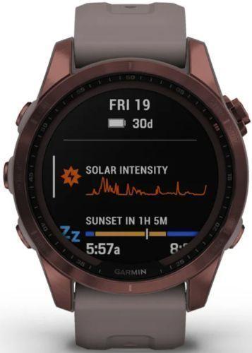 Garmin Fenix 7S Smartwatch Sapphire Solar Edition (Polymer) 42mm in Dark Bronze Titanium in Brand New condition
