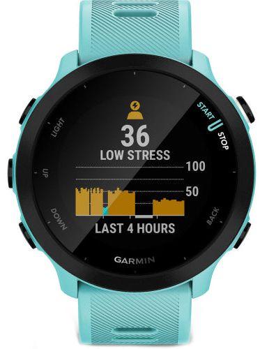 Garmin Forerunner 55 GPS Running Smartwatch Fiber-reinforced Glass in Aqua in Brand New condition