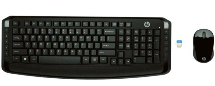 HP 300 Classic Wireless Keyboard and Mouse Combo Desktop - Black - Brand New