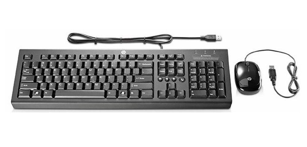 HP Keyboard and Mouse Combo Essential Full-sized Keyboard USB Connection 286J4AA - Black - Brand New