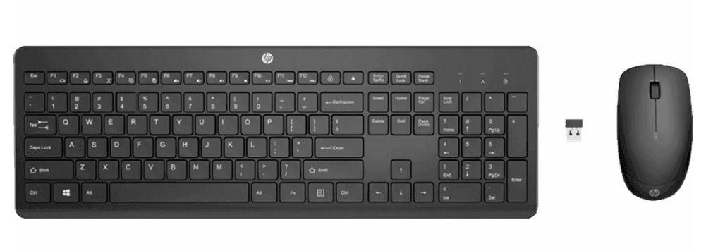 HP Wireless Mouse and Keyboard Combo 230 Quiet and Long-lasting batteries 18H24AA - Black - Brand New