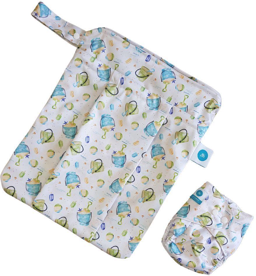 Itti Bitti Reusable Swim Nappy With Premium Double Pocket Wetbag (Medium Size)