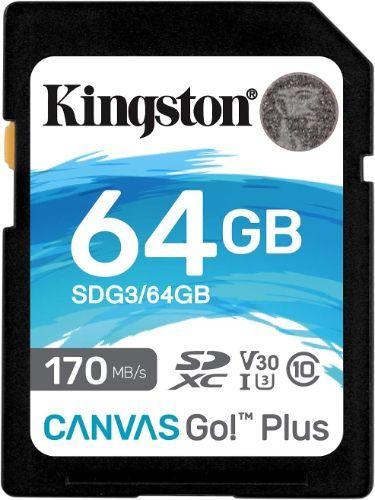 Kingston Canvas Go! Plus SD Memory Card for DSLRs Cameras 4K Video - 64GB - Black - Brand New