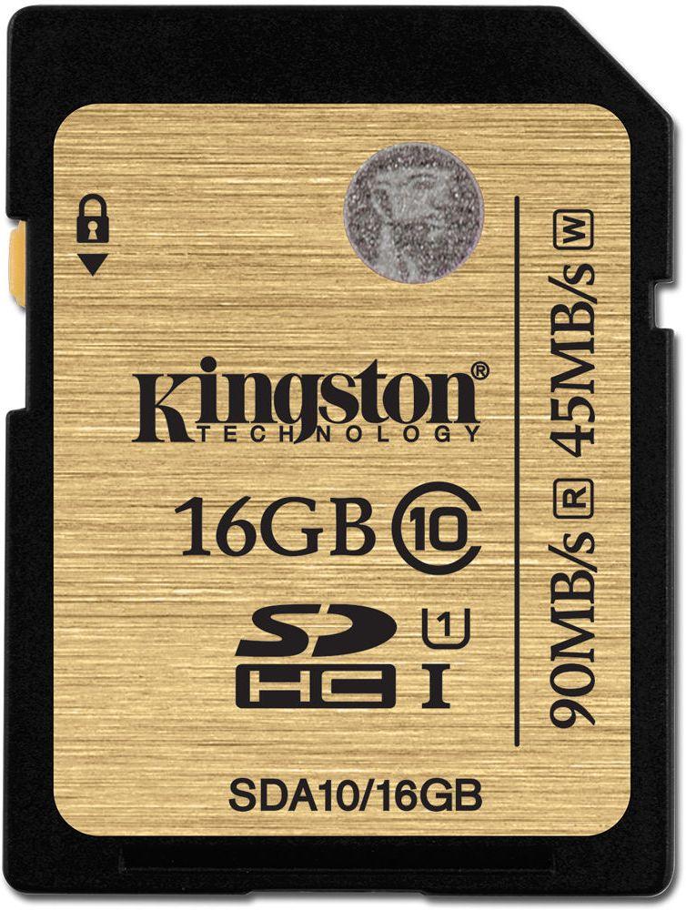 Kingston SDA10 SDHC/SDXC 300X Class 10 UHS-1 Memory Card - 64GB - Black/Gold - Brand New
