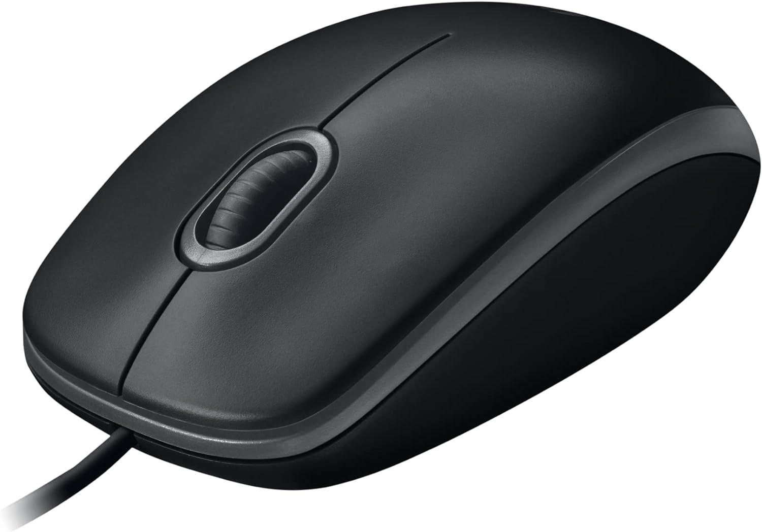 Logitech 910-001601 M100 USB Optical Wired Mouse - Black - Brand New
