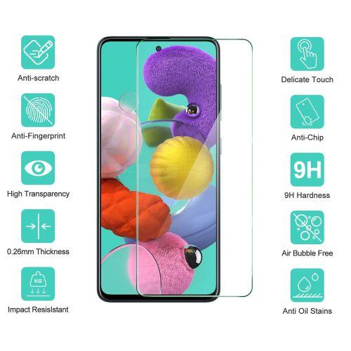 Nuglas  Flat Clear Tempered Glass Screen Protector for Galaxy A71 / A21S - Clear - Brand New