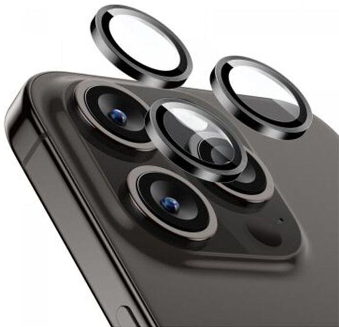 Nuglas  Tempered Glass Camera Lens Protector for iPhone 16/ 16 Plus - Black - Brand New