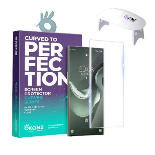 Okonz Tempered Glass Screen Protector Full Coverage for Galaxy S21 Ultra