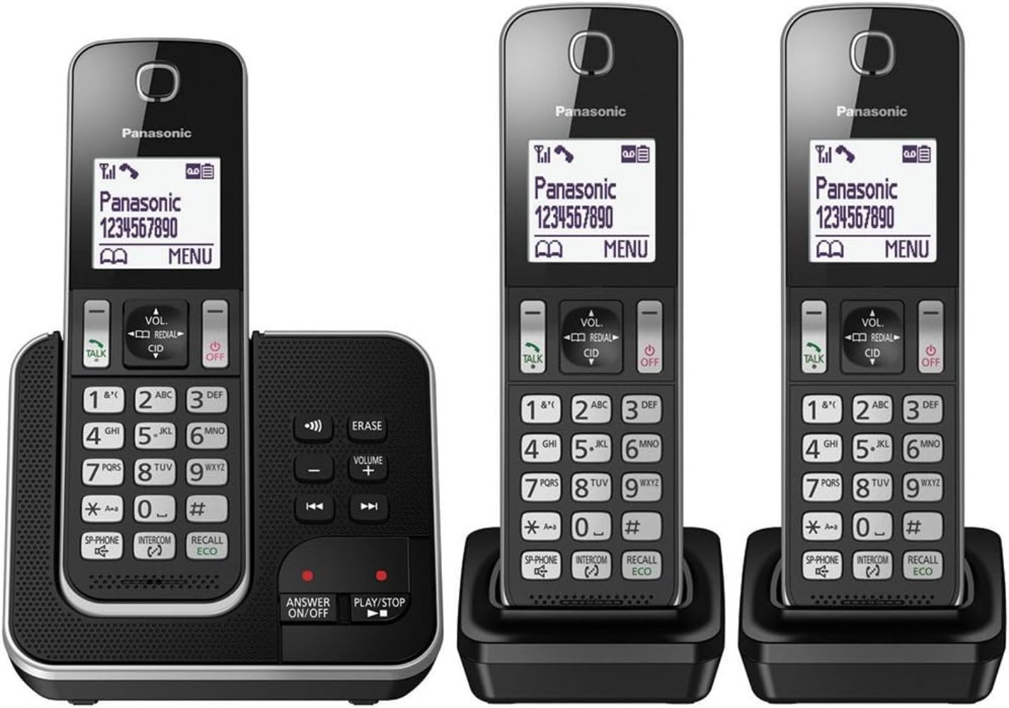 Panasonic KX-TGD323ALB Digital Cordless Phone with Answering Machine