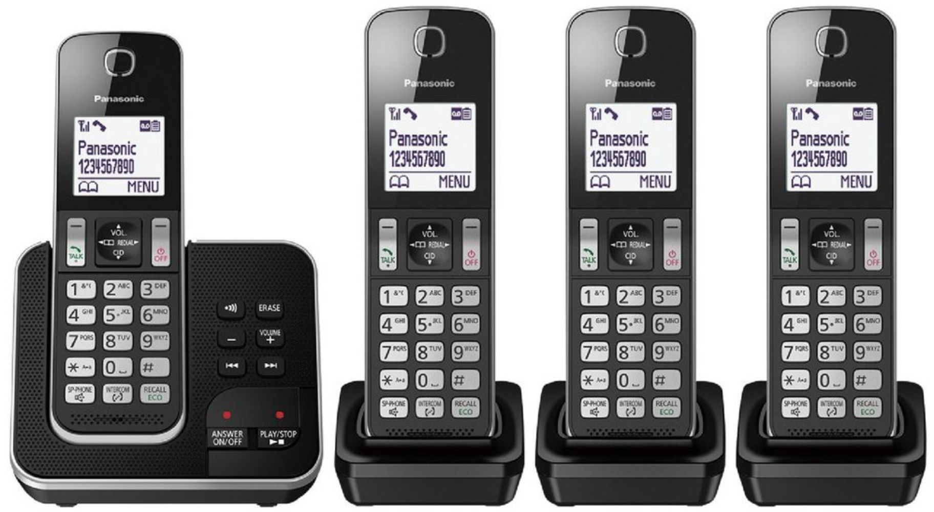 Panasonic KX-TGD324ALB Digital Cordless Phone and Answering System