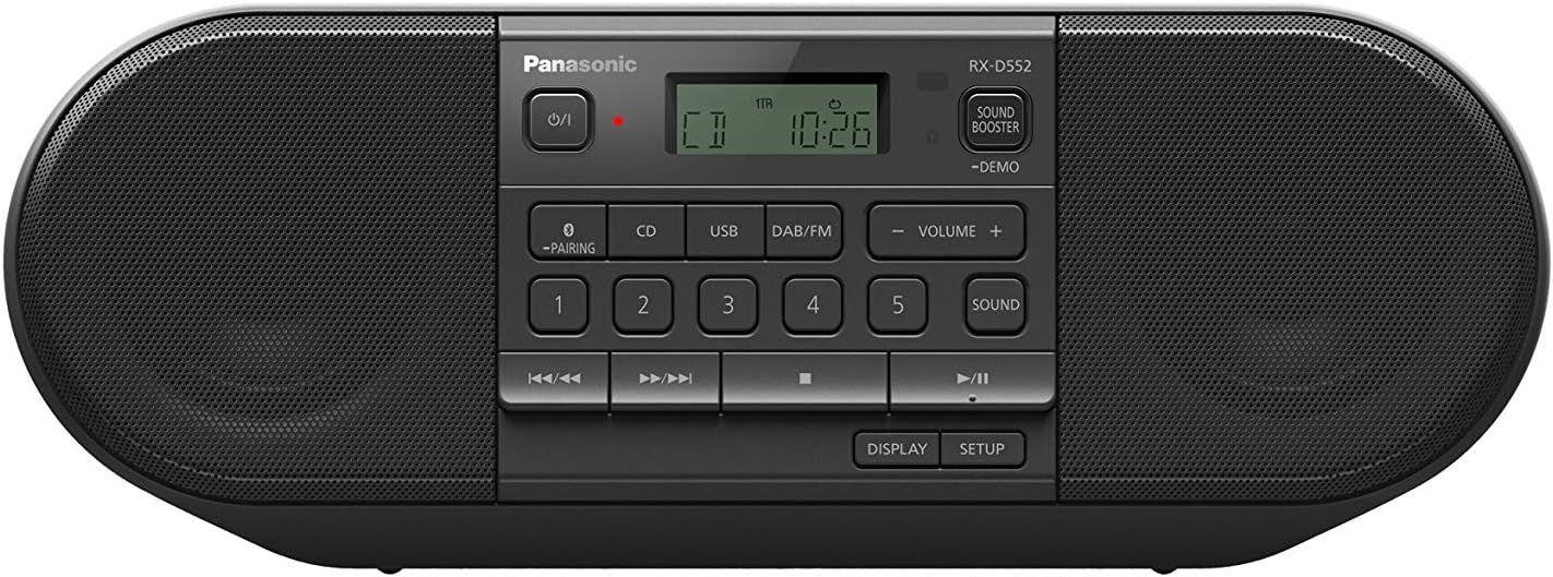 Panasonic RX-D552 Powerful Portable DAB+ Radio Stereo with CD Bluetooth and USB