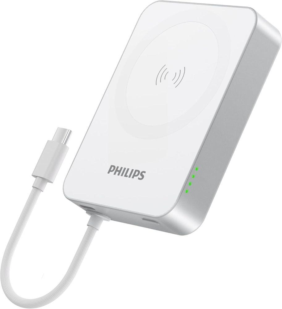 Philips  10000mAh Wireless Charger Battery Pack DLP2717QA - White - Brand New