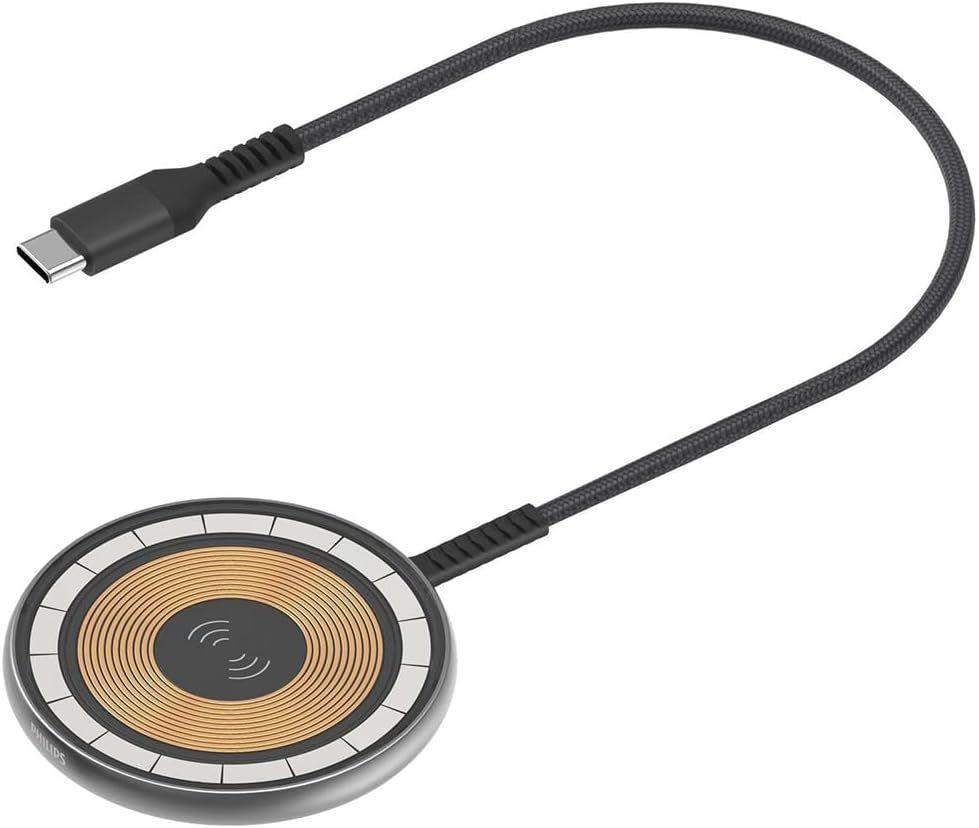 Philips  Magnetic Wireless Charger Magsafe Qi 15W Fast Charging DLK3537Q - Black - Brand New
