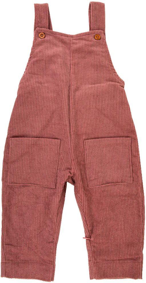 Ponchik Babies + Kids  Cord Pinafore Dungaree Overalls (2 Years Old) - Carnation - Over Stock