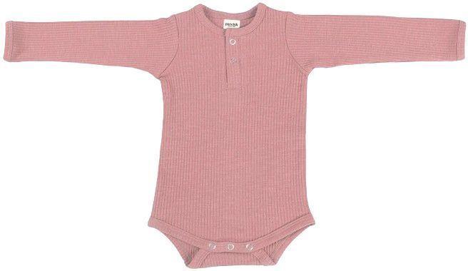 Ponchik Babies + Kids  Cotton Rib Baby Bodysuit (3 - 6M) - Carnation - Over Stock