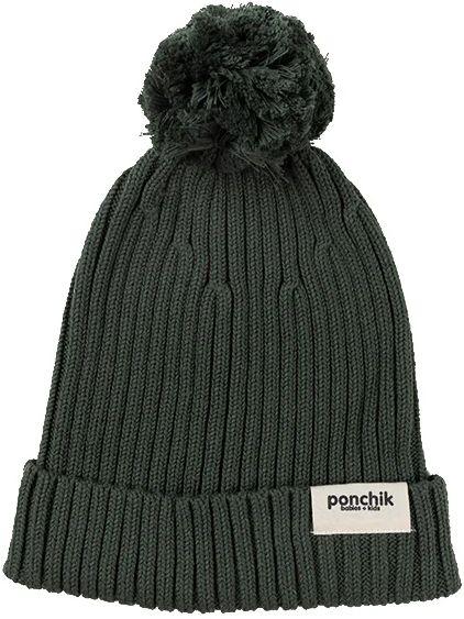 Ponchik Babies + Kids  Pom Pom Ribbed Knit Beanie (3M - 5Y) - Pear - Over Stock