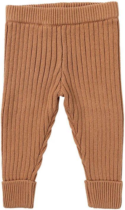 Ponchik Babies + Kids  Ribbed Knit Button Cuff Leggings (12 - 18M) - Crepe - Over Stock