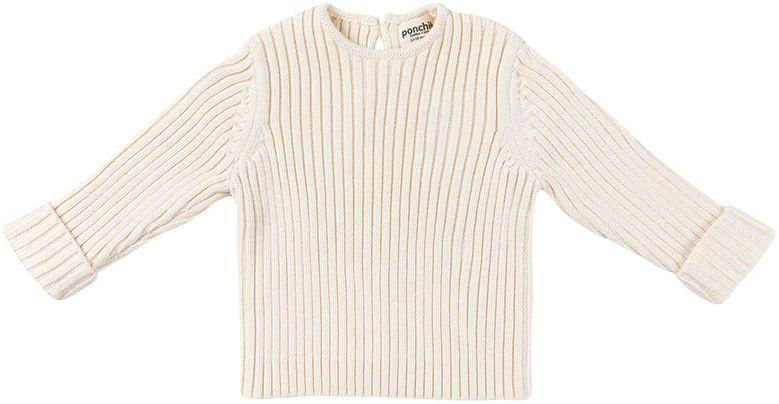 Ponchik Babies + Kids Ribbed Knit Button Jumper (3 Years Old)