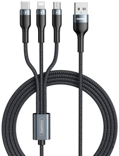 Remax Phone Cable 3 in1 Lightning Micro USB Type-C 3A (1.2M) - Reebelo Australia