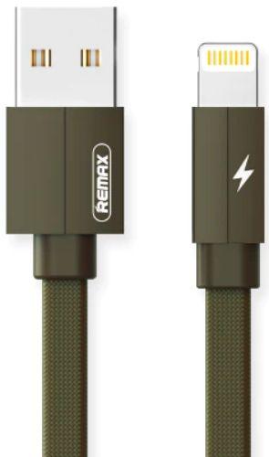 Remax RC-094i Kerolla Lightning Braided Fast Charging Cable 2.4A (1M) - Green - Brand New