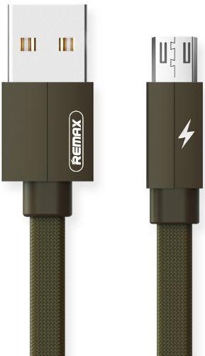 Remax RC-094m Kerolla Micro USB Braided Fast Charging Cable 2.4A (1M) - Green - Brand New