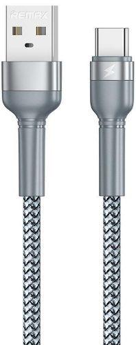 Remax  RC-124a Jany Series Type C Braided Data Cable 2.4A (1M) - Silver - Brand New