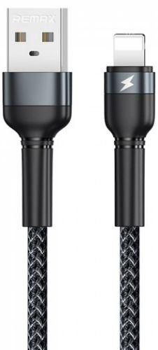 Remax RC-124i Jany Series Lightning Braided Data Cable 2.4A (1M) - Black - Brand New