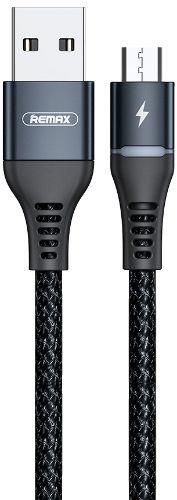 Remax RC-152m Colorful Breathing Micro USB Data Cable 2.4A (1M) - Black - Brand New