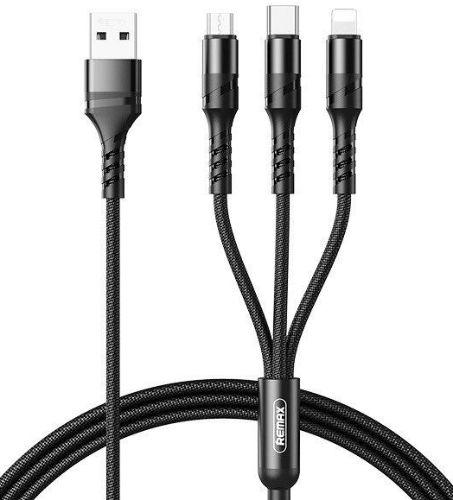 Remax  RC-186th Speed Series 3-in-1 Charging Cable 3.1A (1.2M) - Black - Brand New